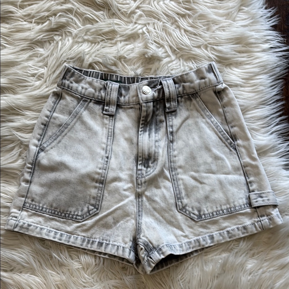 Women's Gray Denim Shorts